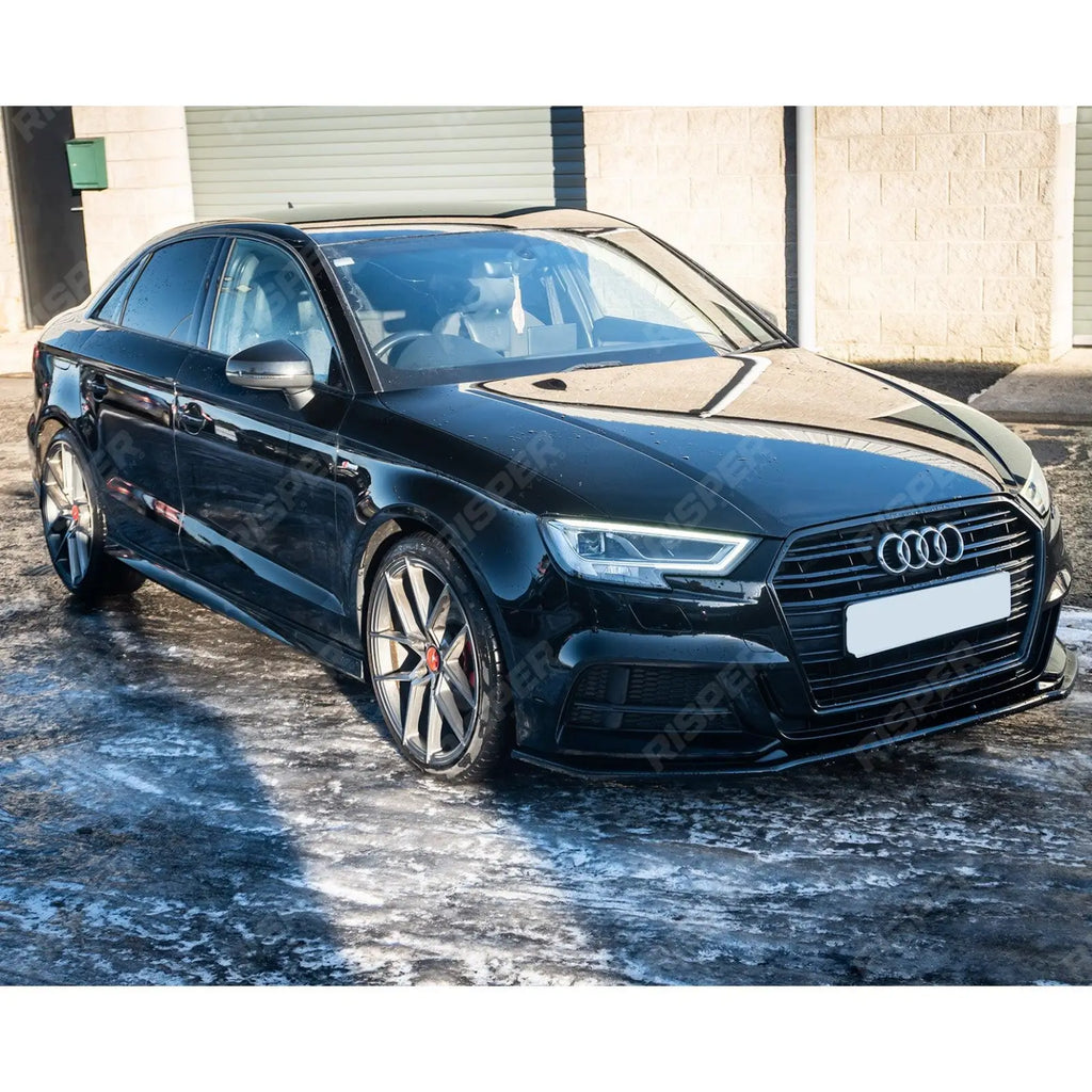 Risper Front Splitter Lip In Gloss Black For Audi A3 S-Line/S3 8V Facelift 2016-2020