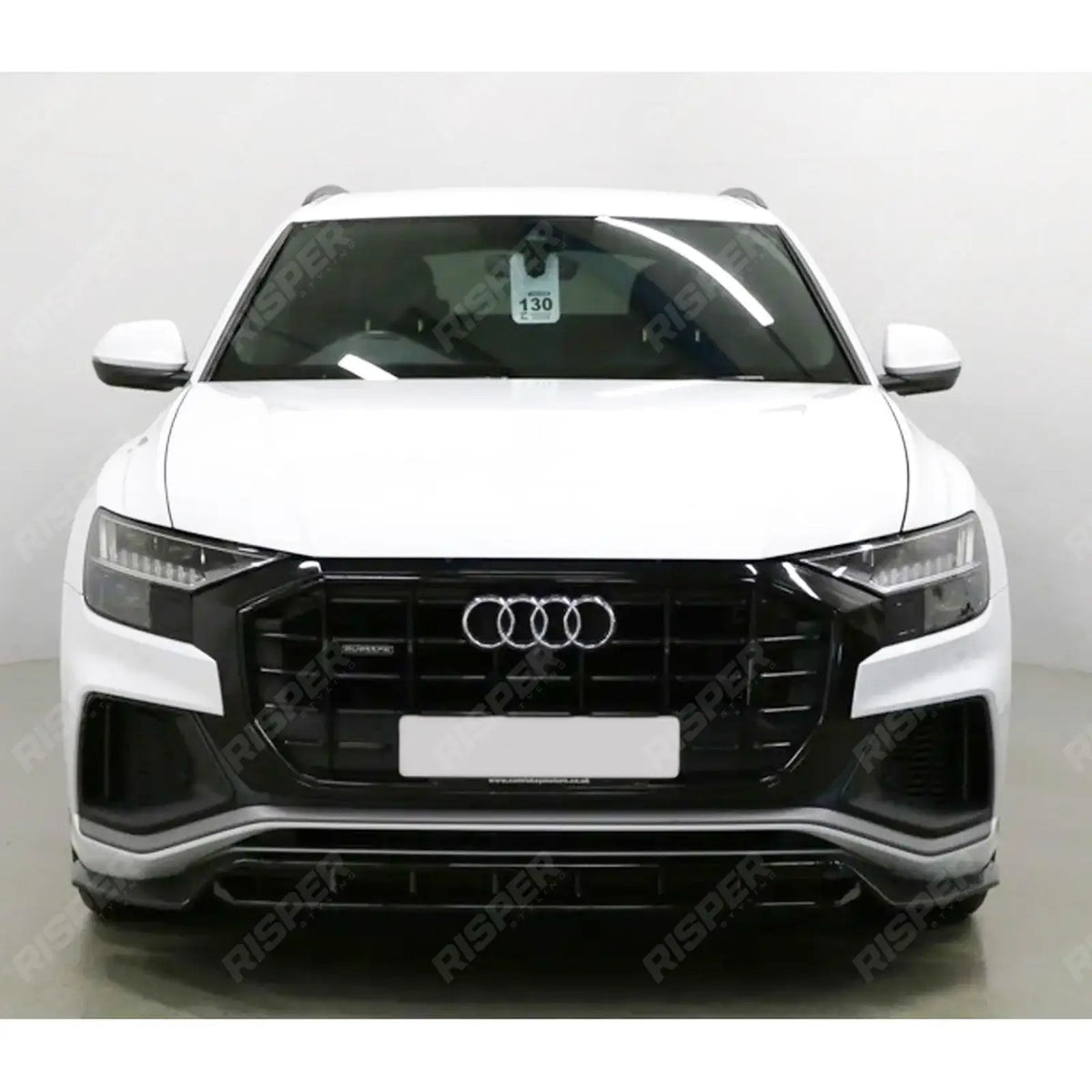 Risper Front Splitter Lip In Gloss Black For Audi Q8 S Line 2018-2023