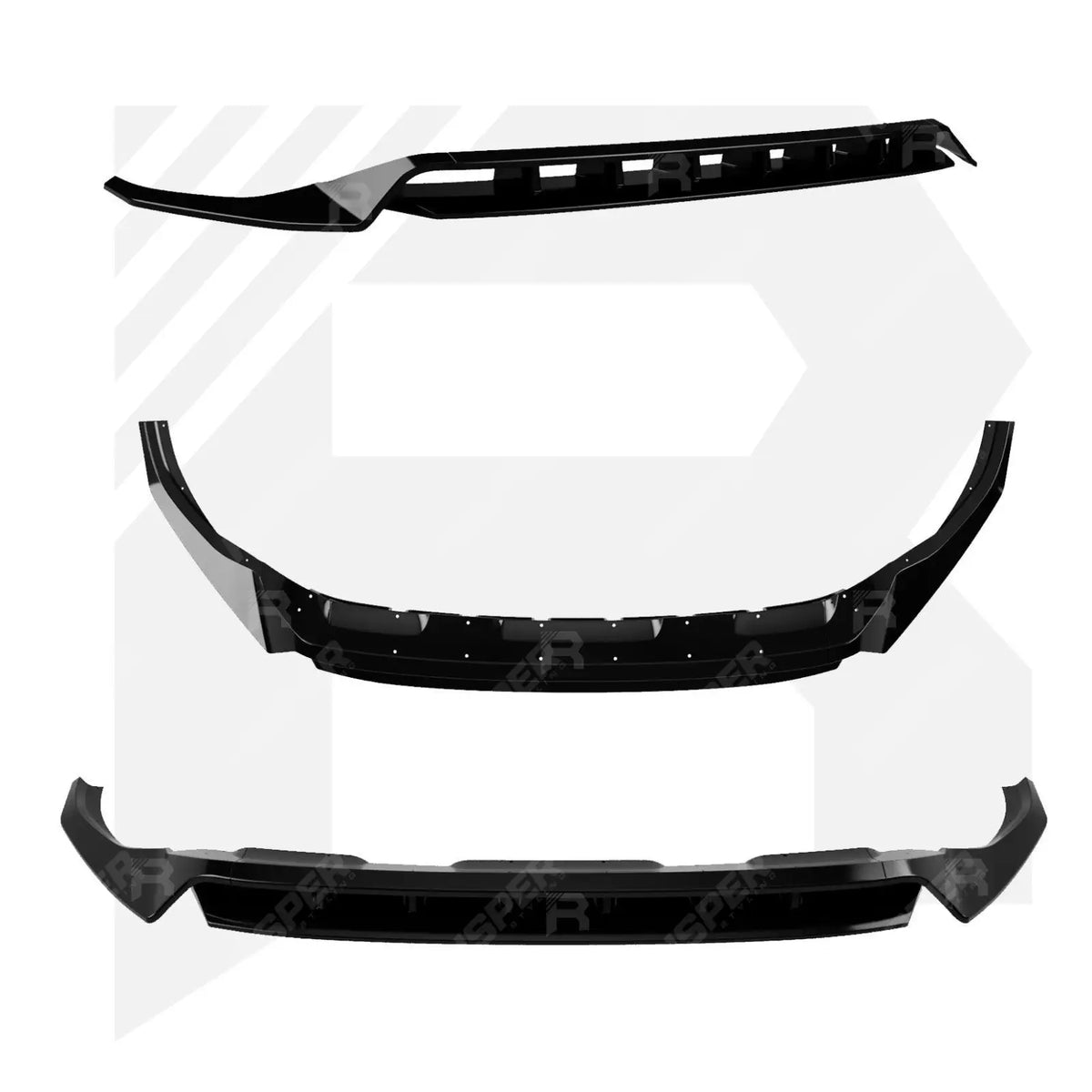 Risper Front Splitter Lip In Gloss Black For Audi Q8 S Line 2018-2023