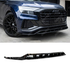 Risper Front Splitter Lip In Gloss Black For Audi Q8 S Line 2018-2023