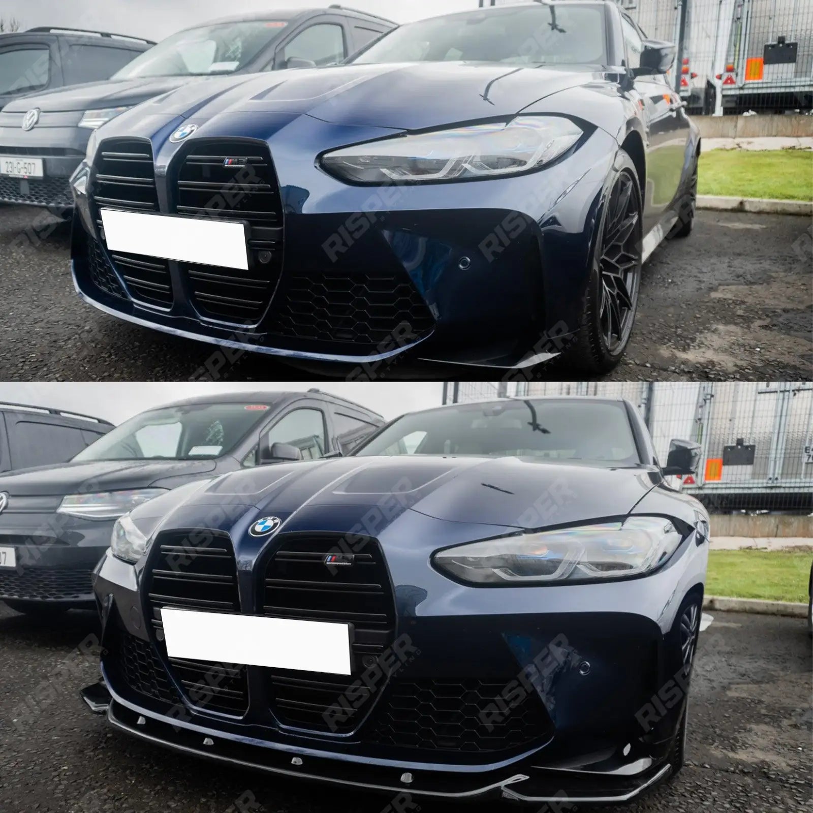RISPER Front Splitter Lip in Gloss Black For BMW M4 G82 M3 G80 2021+