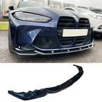 RISPER Front Splitter Lip in Gloss Black For BMW M4 G82 M3 G80 2021+