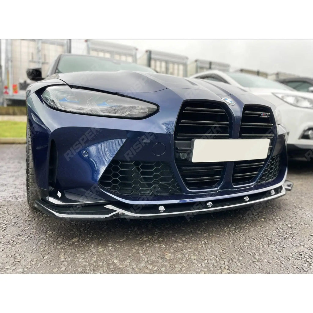 RISPER Front Splitter Lip in Gloss Black For BMW M4 G82 M3 G80 2021+
