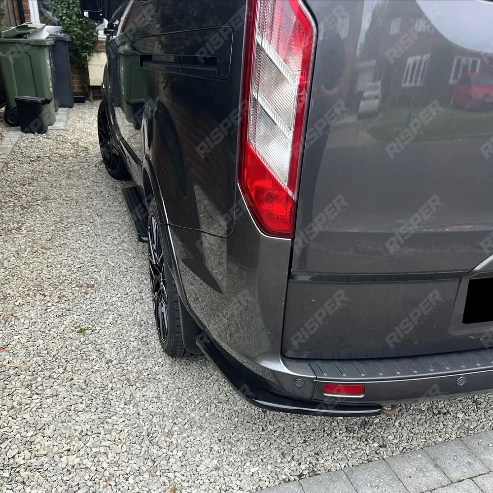 Risper Rear Bumper Splitters Gloss Black For Ford Transit Custom 2012-2023