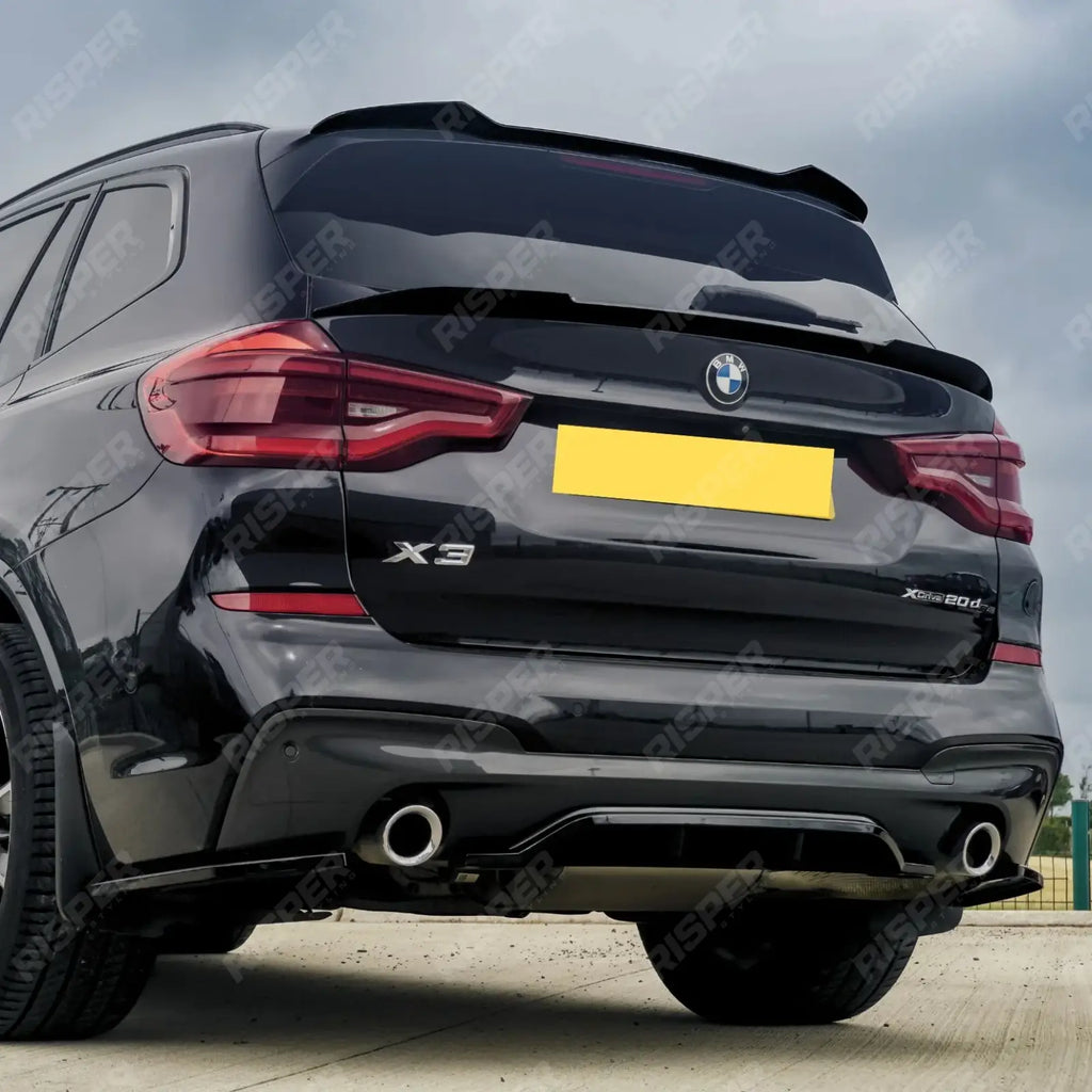 RISPER Rear Diffuser Lip Gloss Black For BMW X3 G01 M Sport 2018-2021