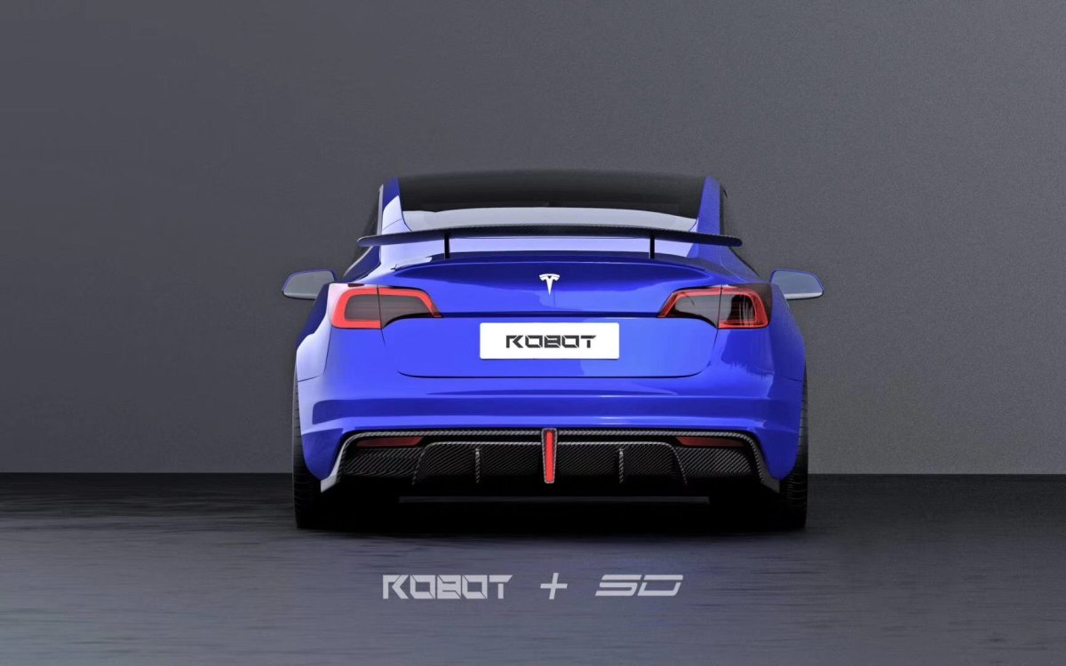 ROBOT - TESLA MODEL 3 CRYPTON REAR BUMPER AND REAR DIFFUSER