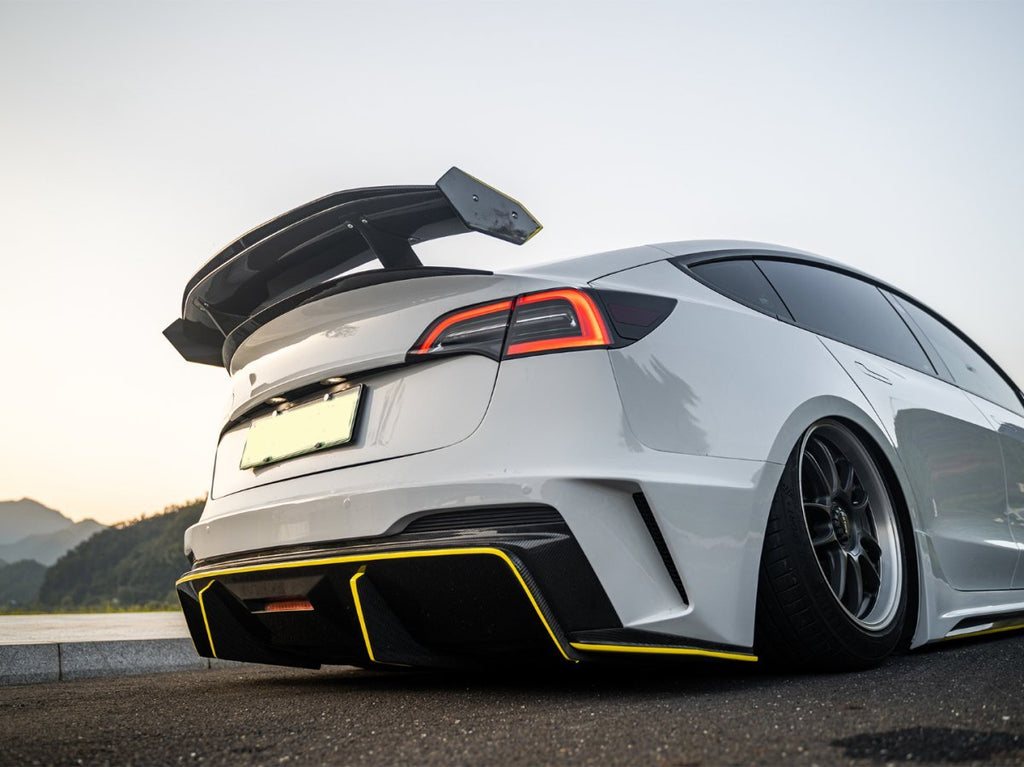 ROBOT - TESLA MODEL 3 HACKER DOUBLE DECKER REAR SPOILER WING V3