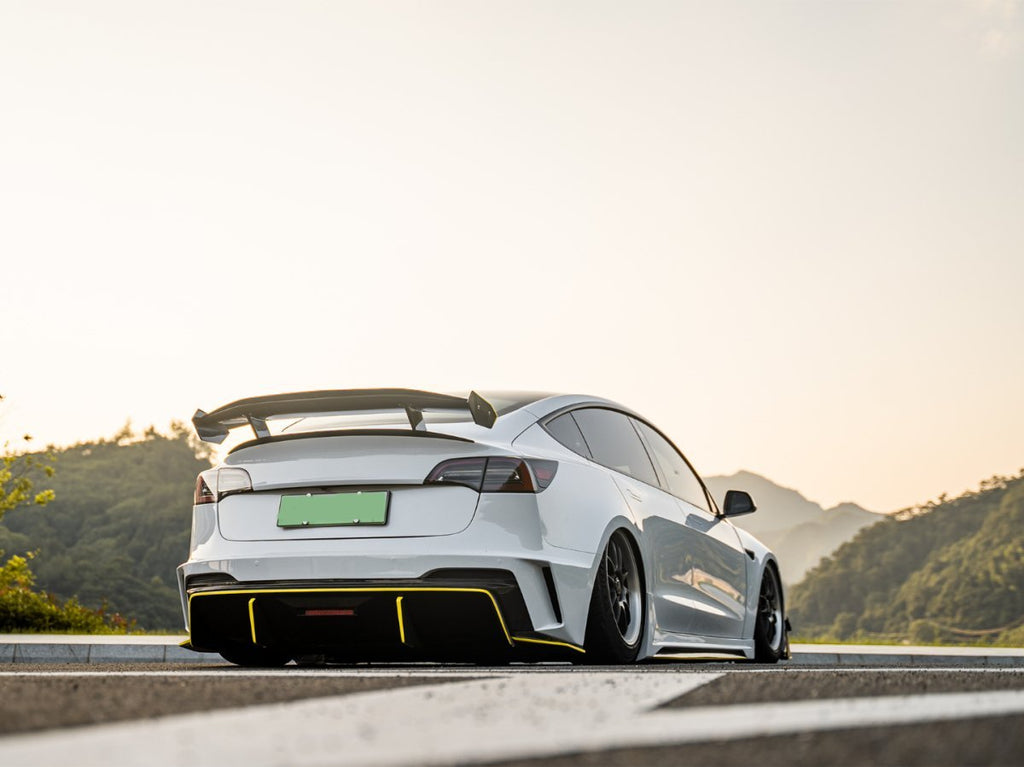 ROBOT - TESLA MODEL 3 HACKER DOUBLE DECKER REAR SPOILER WING V3
