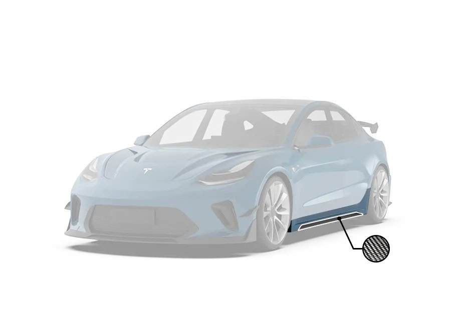 ROBOT - TESLA MODEL 3 HACKER NARROW BODY SIDE SKIRTS