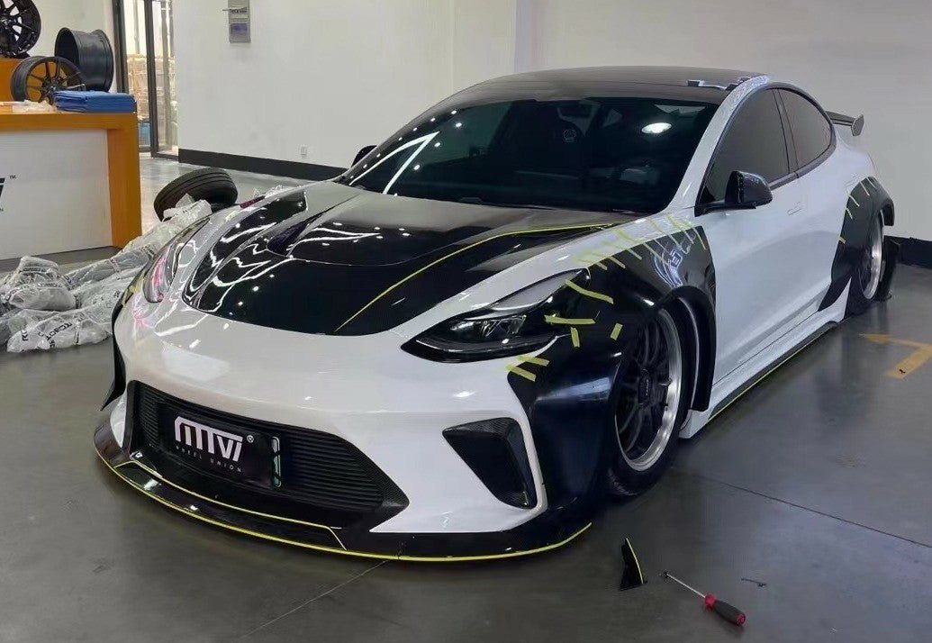 ROBOT - TESLA MODEL 3 HACKER WIDEBODY FRONT BUMPER AND FRONT LIP