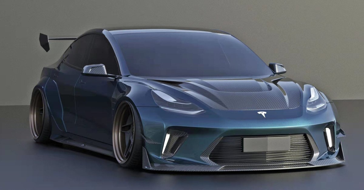 ROBOT - TESLA MODEL 3 HACKER WIDEBODY FRONT BUMPER AND FRONT LIP