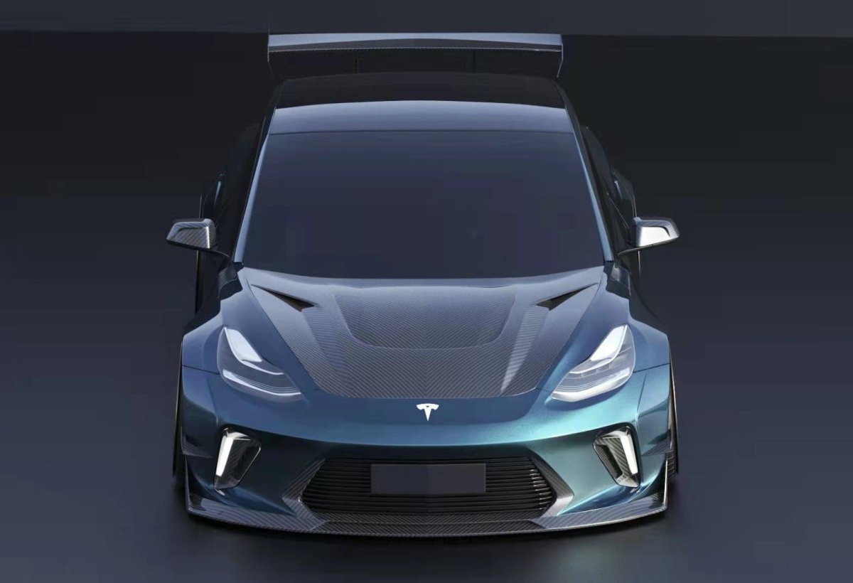 ROBOT - TESLA MODEL 3 HACKER WIDEBODY FRONT BUMPER AND FRONT LIP