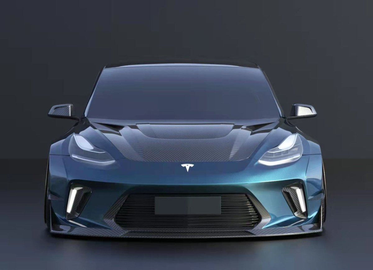 ROBOT - TESLA MODEL 3 HACKER WIDEBODY FRONT BUMPER AND FRONT LIP