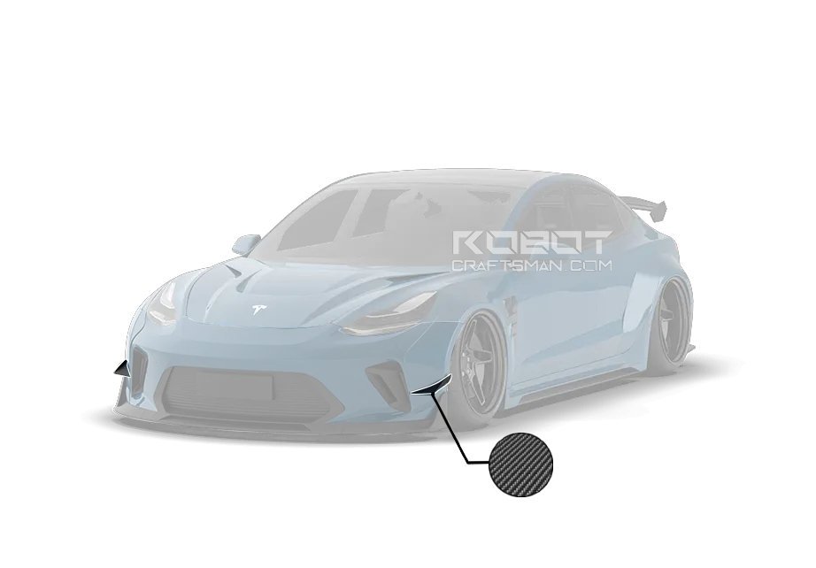 ROBOT - TESLA MODEL 3 HACKER WIDEBODY FRONT BUMPER CANARDS