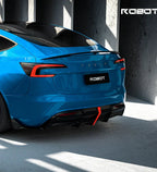 ROBOT - TESLA MODEL 3 HIGHLAND 2024+ FRP / CARBON FIBRE DUCKTAIL SPOILER "HACKER" STYLE