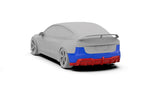 ROBOT - TESLA MODEL 3 HIGHLAND 2024+ FRP / CARBON FIBRE REAR BUMPER AND DIFFUSER "HACKER" STYLE