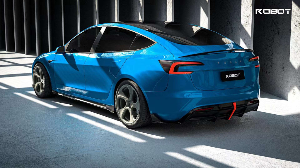 ROBOT - TESLA MODEL 3 HIGHLAND 2024+ FRP / CARBON FIBRE REAR DIFFUSER