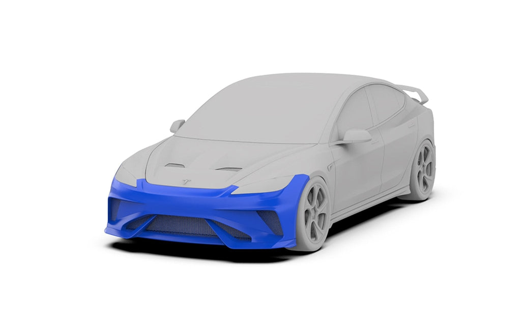 ROBOT - TESLA MODEL 3 HIGHLAND 2024+ FRP FRONT BUMPER CONVERSION "HACKER"