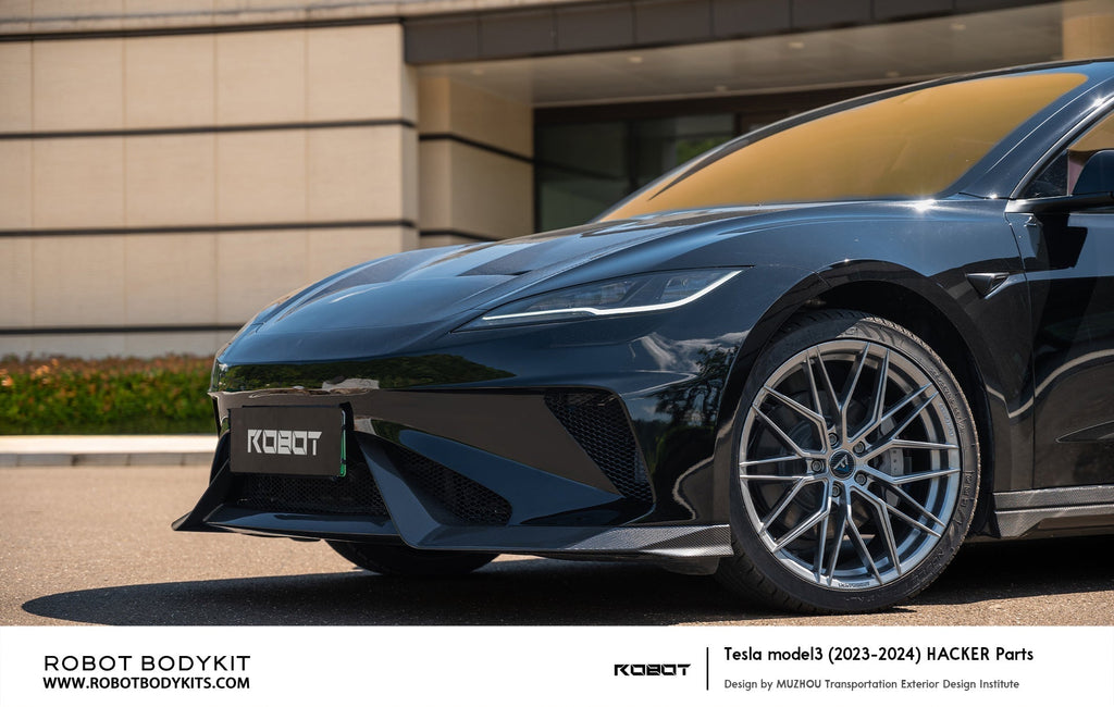 ROBOT - TESLA MODEL 3 HIGHLAND 2024+ FRP FRONT BUMPER CONVERSION "HACKER"