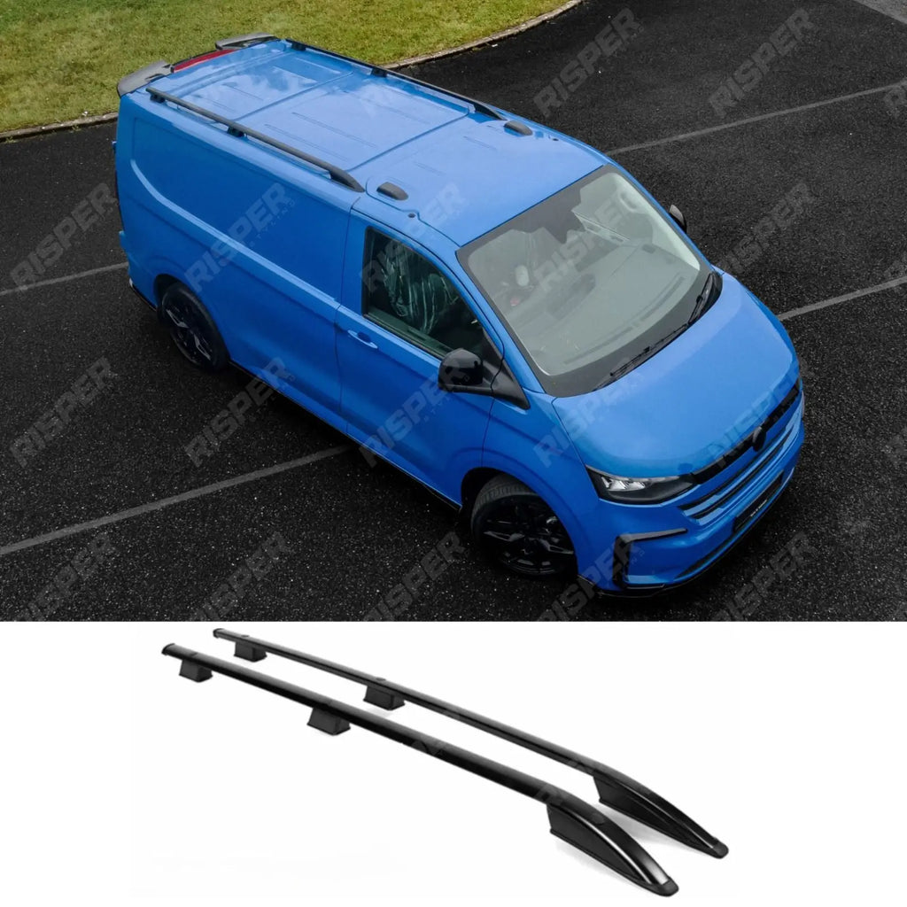 Roof Rails In Black For Volkswagen Transporter T7 2024+ - SWB Sport Style