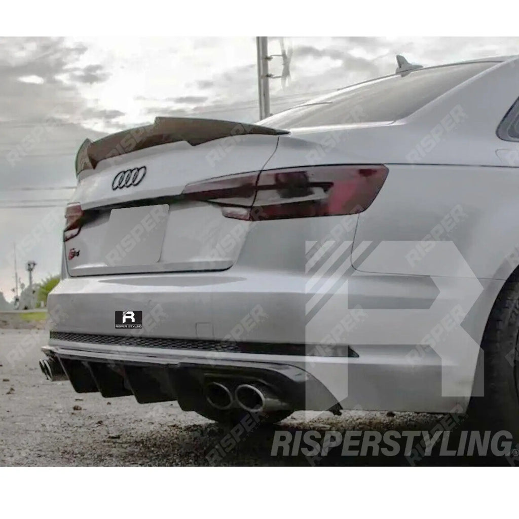 RS4 Style Rear Spoiler In Gloss Black For Audi A4 B9 2016-2019