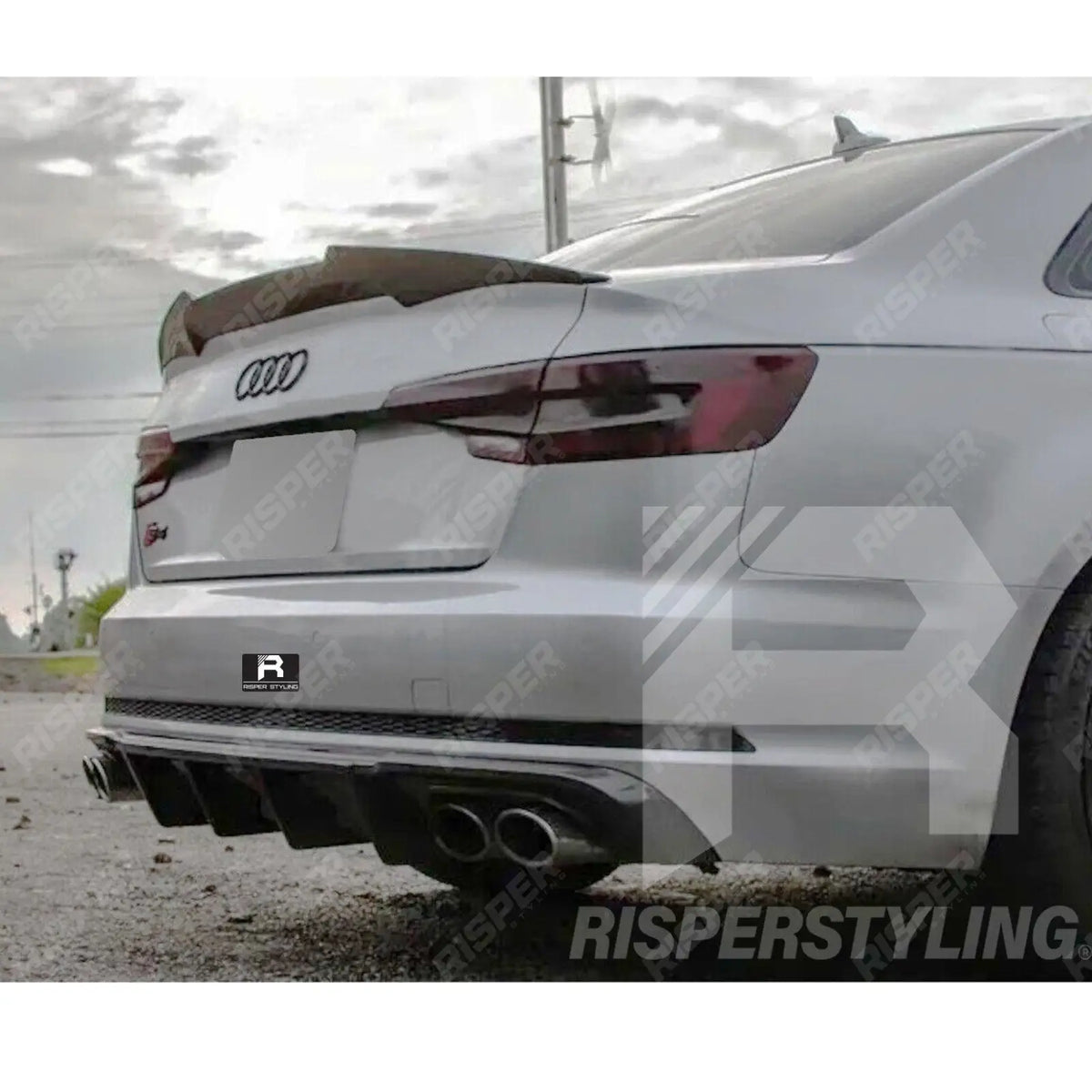 RS4 Style Rear Spoiler In Gloss Black For Audi A4 B9 2016-2019