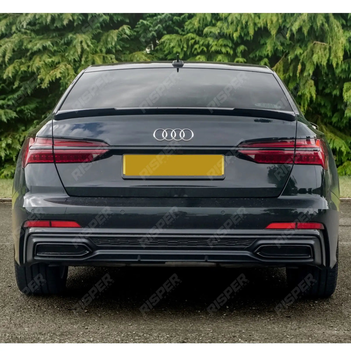 RS6 Style Rear Boot Spoiler In Gloss Black For Audi A6 C8 2019+