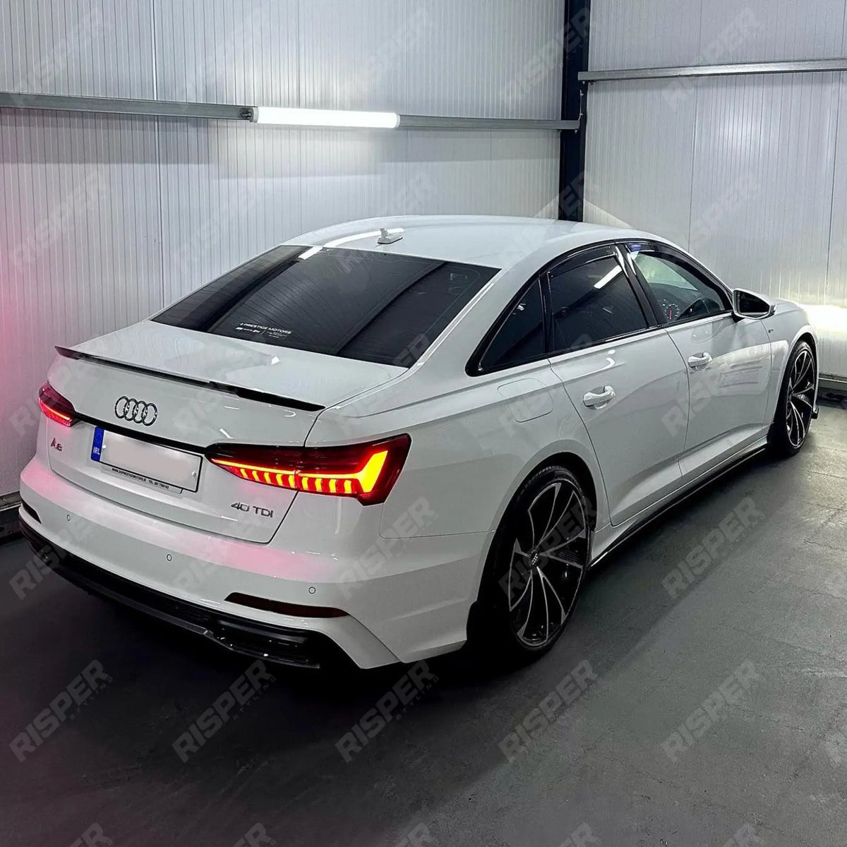 RS6 Style Rear Boot Spoiler In Gloss Black For Audi A6 C8 2019+