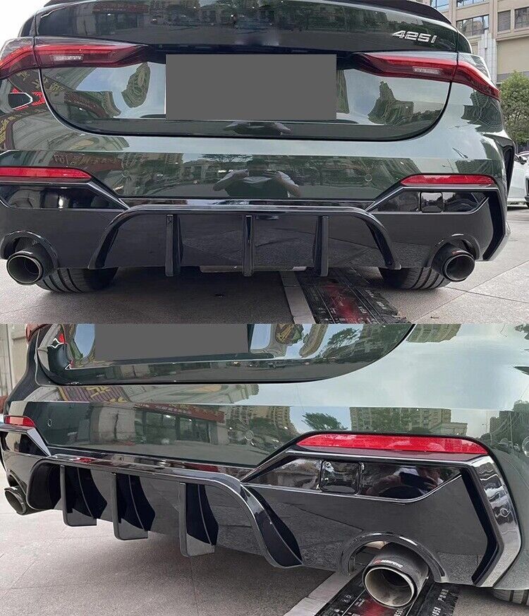 BMW 4 Series G22, G23 Round M Sport/M440I Diffuser Pre-LCI GLOSS BLACK)