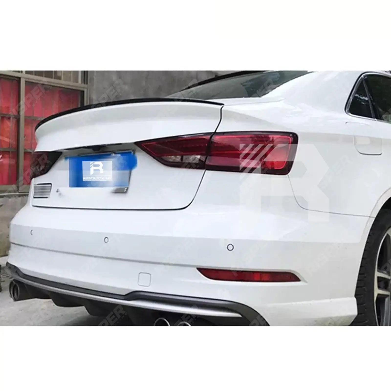 S3 Style Gloss Black Rear Spoiler Lip For Audi A3 8Y Saloon 2021+