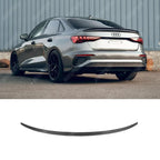 S3 Style Gloss Black Rear Spoiler Lip For Audi A3 8Y Saloon 2021+