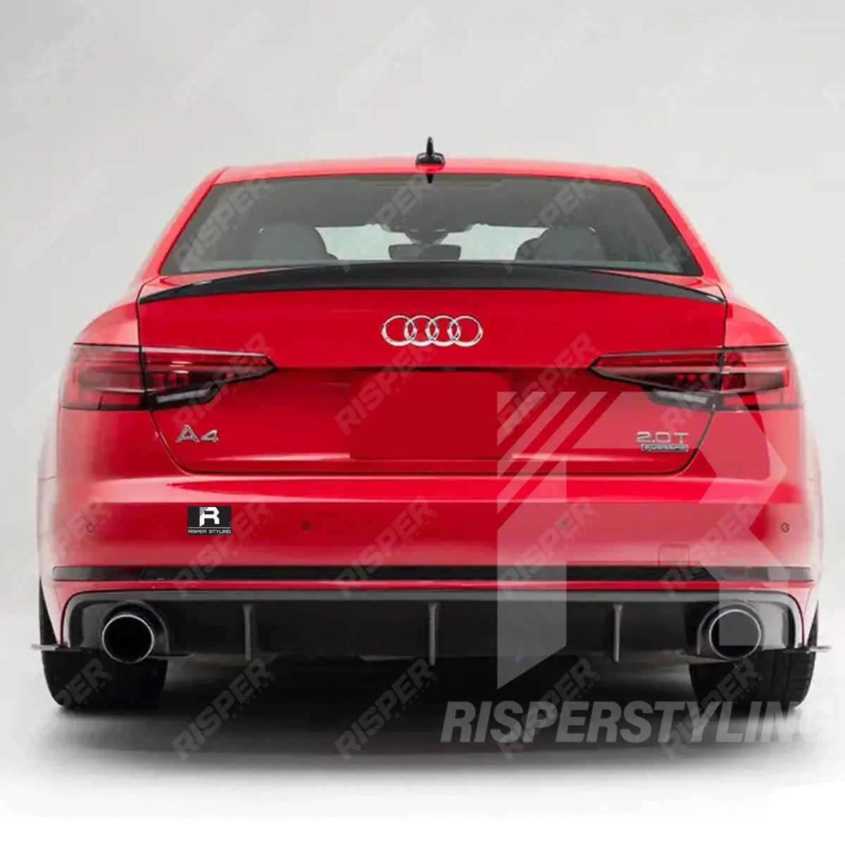 S4 Style Rear Spoiler In Gloss Black For Audi A4 B9 2016-2019