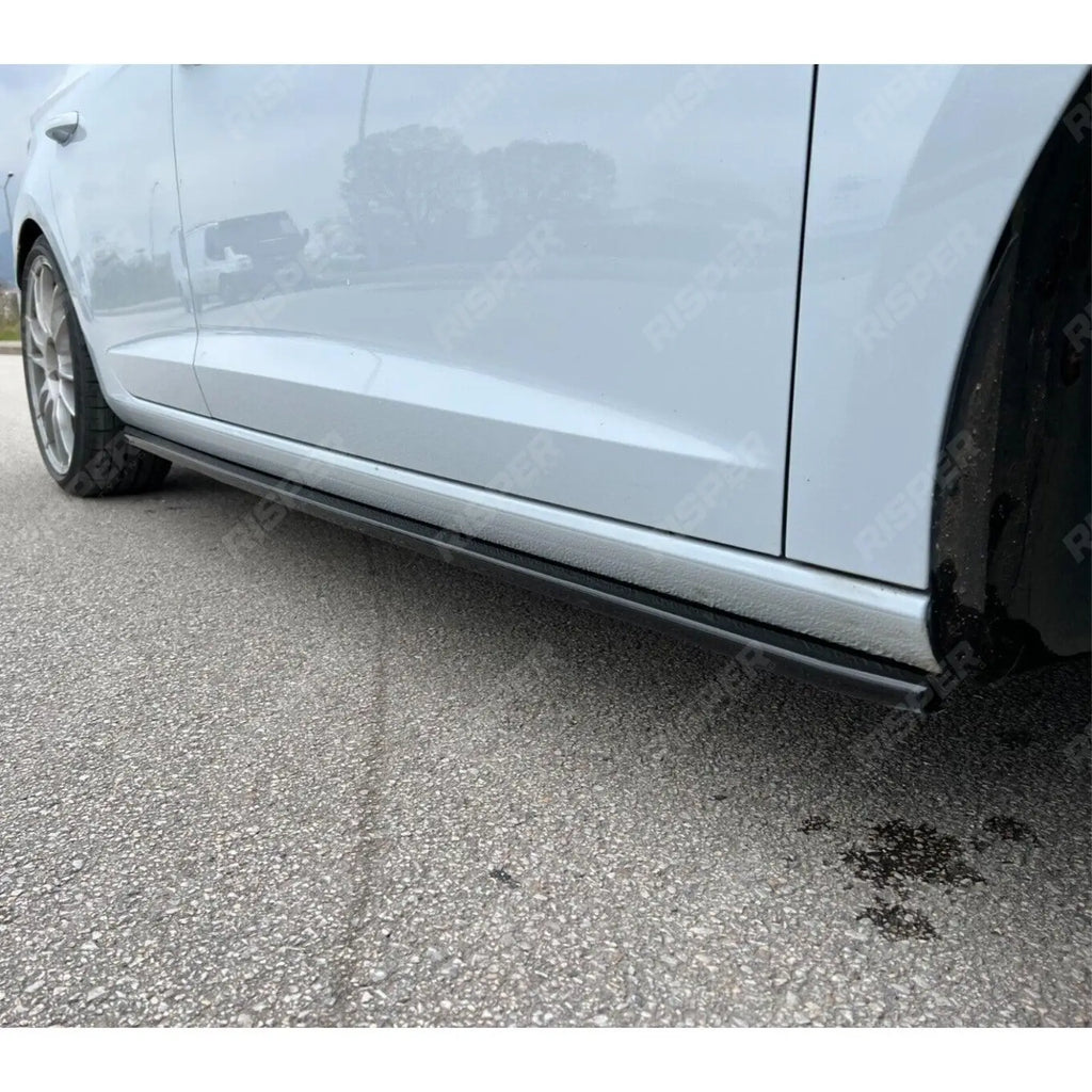 Seat Leon Fr / Cupra / Standard 2012-2019 Risper Side Skirt Splitters In Gloss Black
