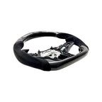 SHFT BMW G8X Flat Bottom Steering Wheel (Agressive Grips) In Gloss Carbon Fibre & Alcantara With LED Display (G80 M3, G82 M4 & G87 M2)