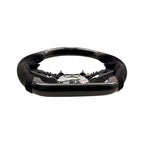 SHFT BMW G8X Flat Bottom Steering Wheel (Agressive Grips) In Gloss Carbon Fibre & Alcantara With LED Display (G80 M3, G82 M4 & G87 M2)