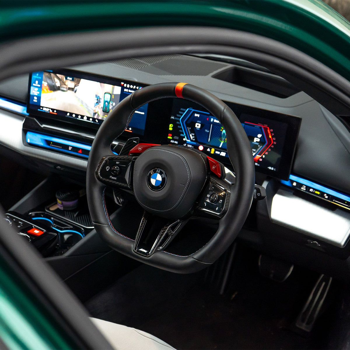 SHFT BMW G90 & G99 M5 Carbon Fibre Steering Wheel Trim + Paddles Set