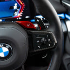 SHFT BMW G90 & G99 M5 Carbon Fibre Steering Wheel Trim + Paddles Set
