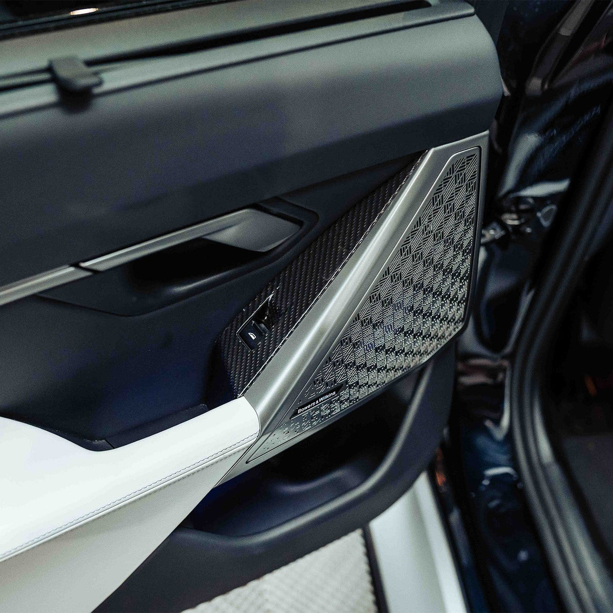 SHFT BMW G90/G99 M5 & G60/G61 5 Series Interior Window Switch Trim Set In Gloss Carbon Fibre