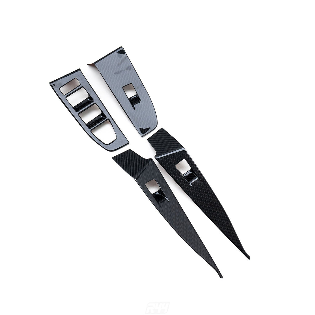 SHFT BMW G90/G99 M5 & G60/G61 5 Series Interior Window Switch Trim Set In Gloss Carbon Fibre