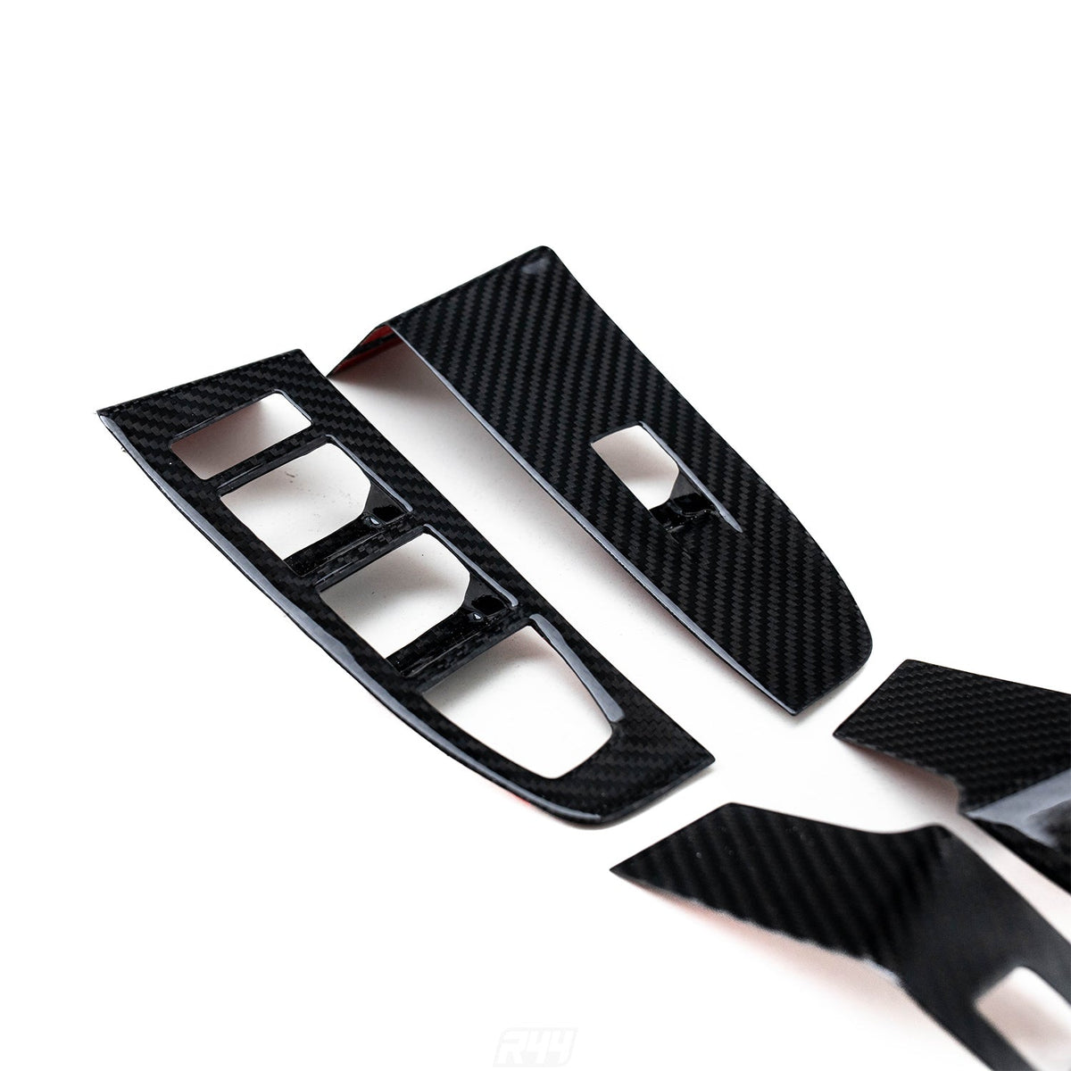 SHFT BMW G90/G99 M5 & G60/G61 5 Series Interior Window Switch Trim Set In Gloss Carbon Fibre