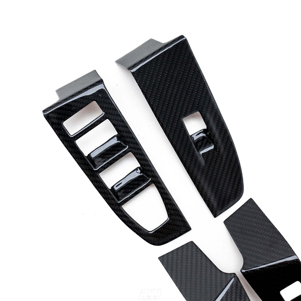 SHFT BMW G90/G99 M5 & G60/G61 5 Series Interior Window Switch Trim Set In Gloss Carbon Fibre