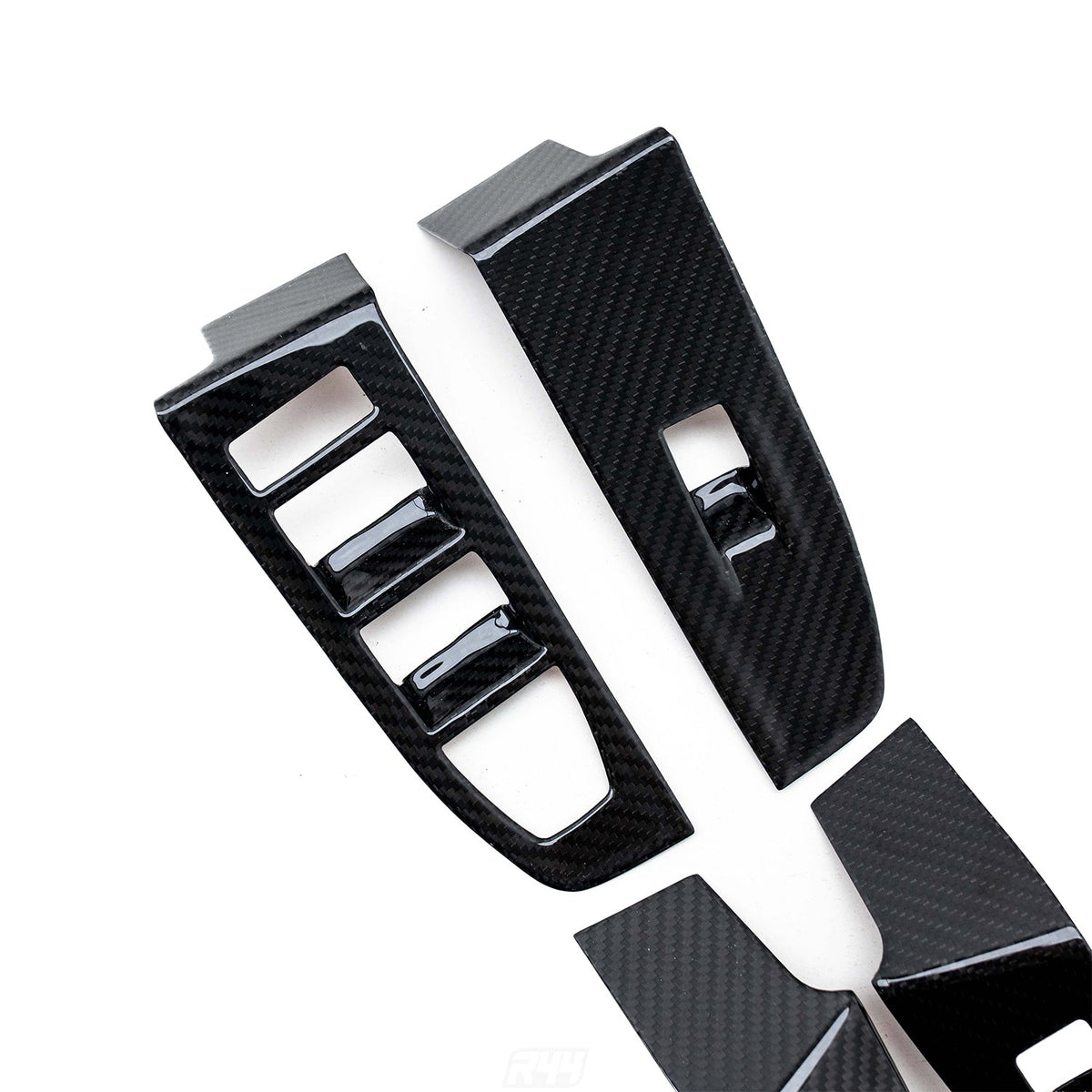 SHFT BMW G90/G99 M5 & G60/G61 5 Series Interior Window Switch Trim Set In Gloss Carbon Fibre