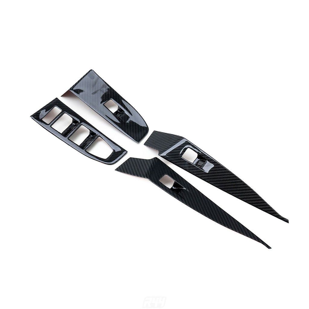 SHFT BMW G90/G99 M5 & G60/G61 5 Series Interior Window Switch Trim Set In Gloss Carbon Fibre