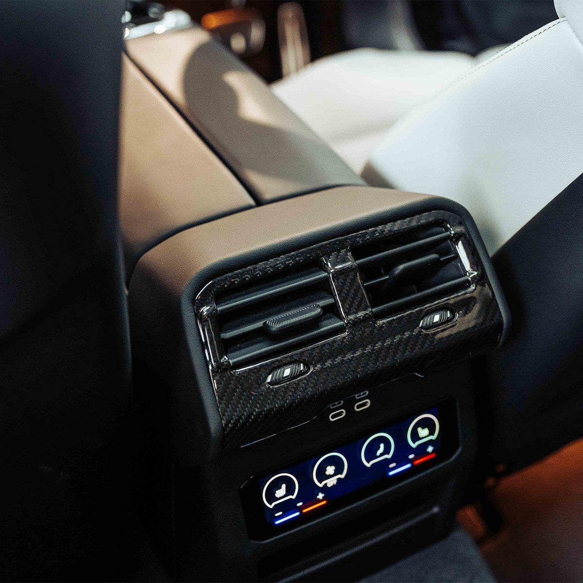 SHFT BMW G90/G99 M5 & G60/G61 5 Series Rear Interior Vent Surround In Gloss Carbon Fibre