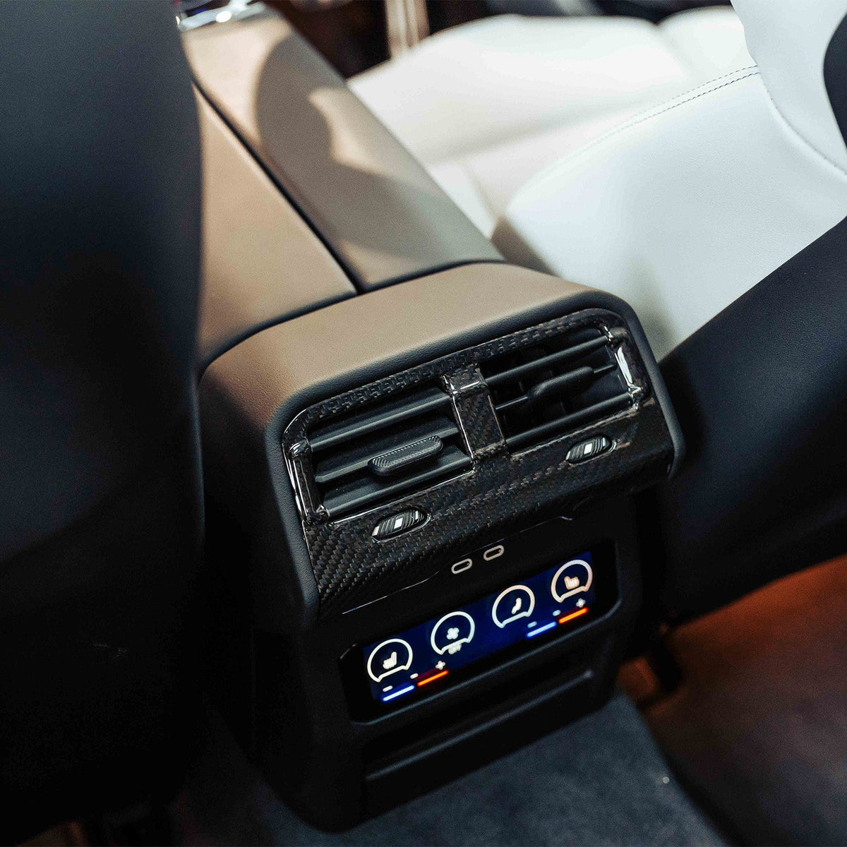 SHFT BMW G90/G99 M5 & G60/G61 5 Series Rear Interior Vent Surround In Gloss Carbon Fibre