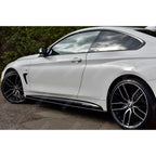 Side Skirt Splitters F32/F36 Matte Black For BMW 4 Series M Sport