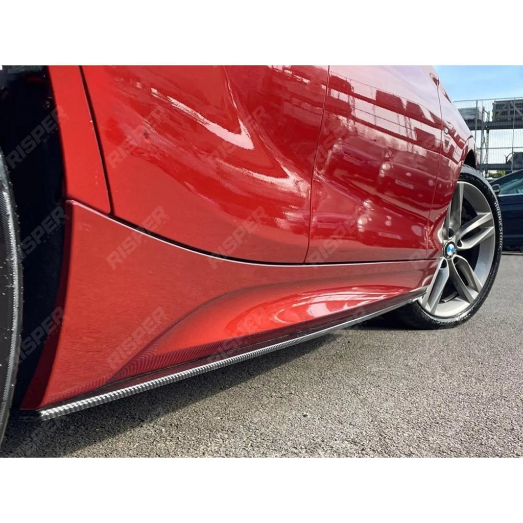 Side Skirt Splitters In Carbon Look For Bmw 1 Series F20 M Sport 2011-2019