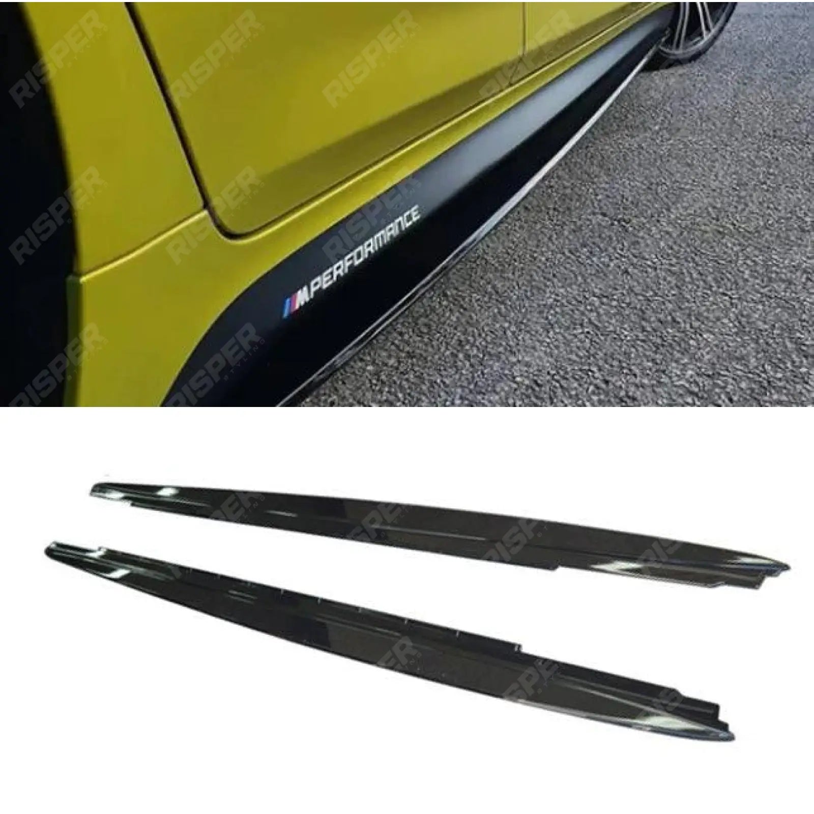 Side Skirt Splitters in Carbon Look For BMW M3 M4 F80 & F82 2014-2020