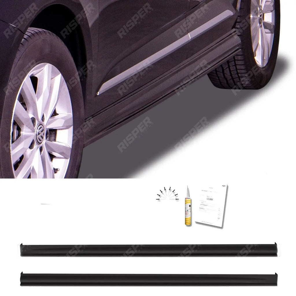 Side Skirt Splitters In Gloss Black 'Edition' For Volkswagen Caddy 2020 Onwards