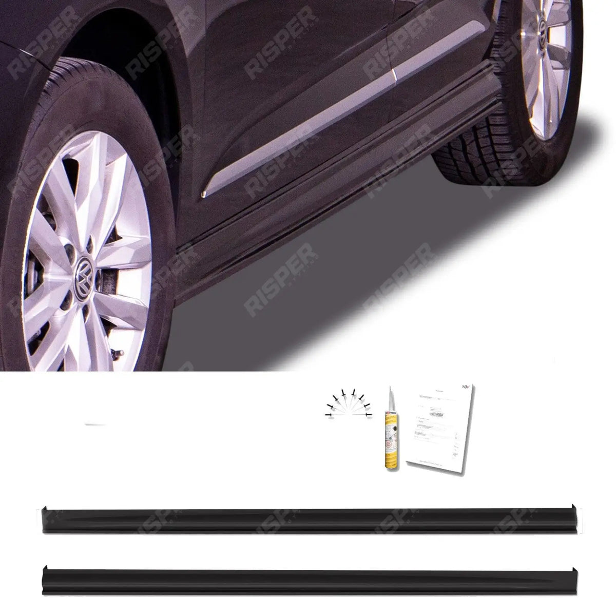 Side Skirt Splitters In Gloss Black 'Edition' For Volkswagen Caddy 2020 Onwards